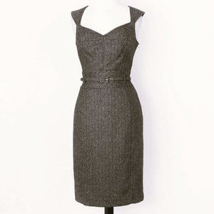 Guess vintage tweed style fitted dress with matching belt size 5